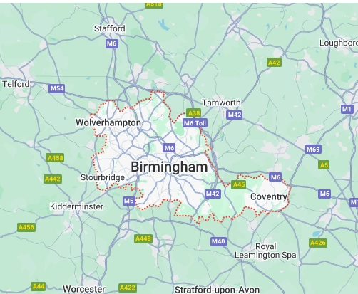 Midlands map – claim and compensation advice
